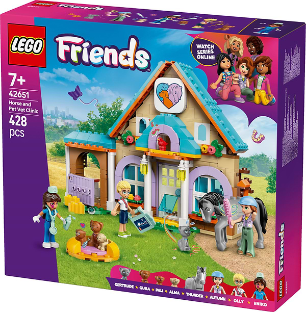 Фото - Конструктор LEGO Friends Ветеринарна клініка для коней і домашніх улюбленців (42651)
