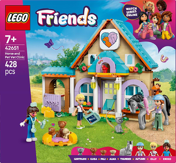 Фото - Конструктор LEGO Friends Ветеринарна клініка для коней і домашніх улюбленців (42651)