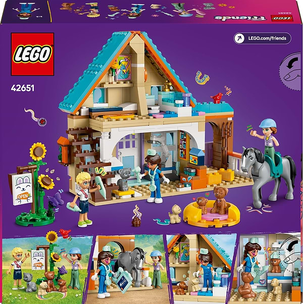 Фото - Конструктор LEGO Friends Ветеринарна клініка для коней і домашніх улюбленців (42651)