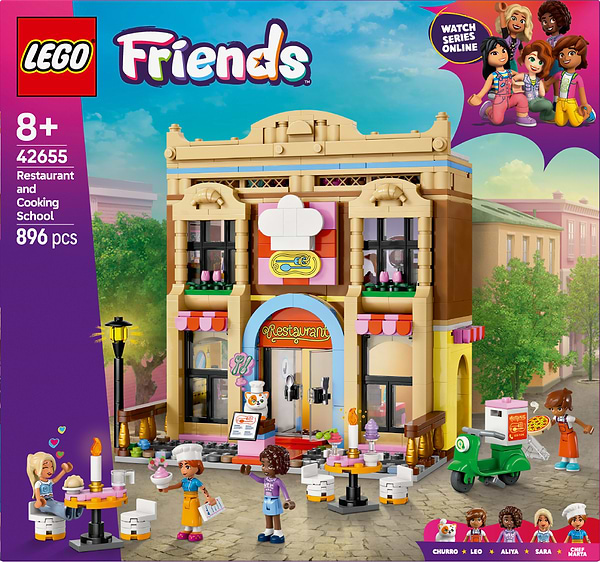 Фото - Конструктор LEGO Friends Ресторан і кулінарна школа (42655)