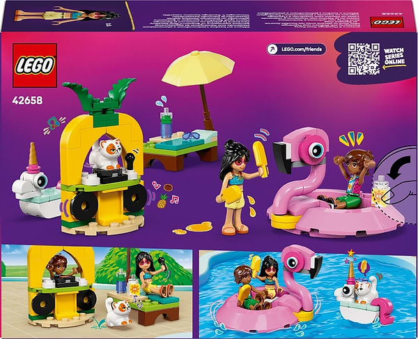 Фото - Конструктор LEGO Friends Вечеринка единорога и фламинго у бассейна (42658)