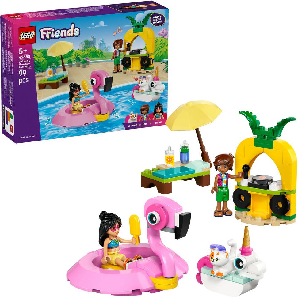 Фото - Конструктор LEGO Friends Вечірка єдинорога та фламінго біля басейну (42658) Фото - Конструктор LEGO Friends Вечірка єдинорога та фламінго біля басейну (42658)