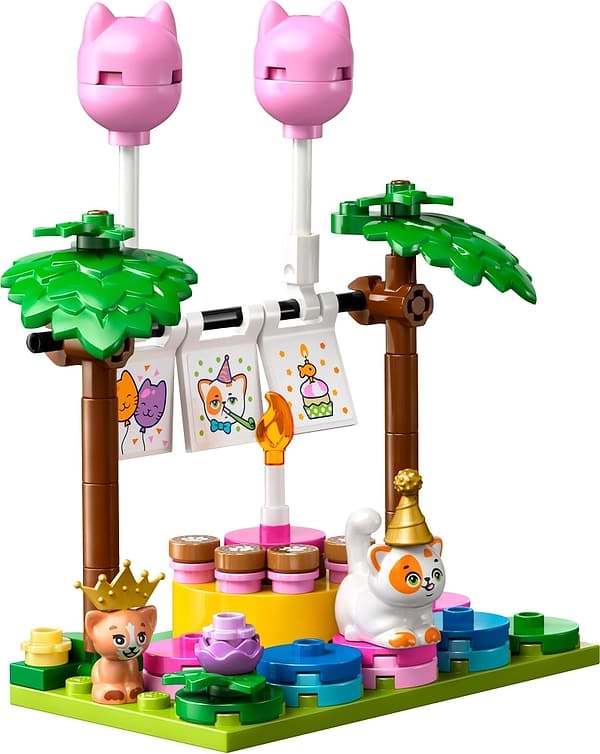 Фото - Конструктор LEGO Friends День народження кота і будинок на дереві (42666)