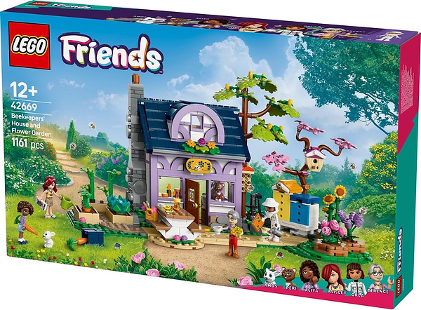 Фото - Конструктор LEGO Friends Домик и цветник пчеловодов (42669)
