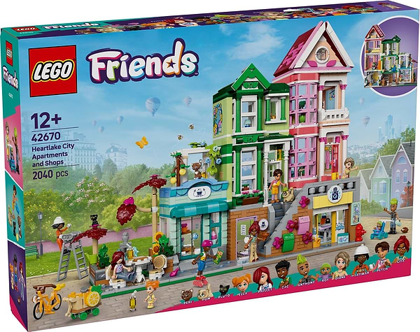 Фото - Конструктор LEGO Friends Хартлейк-Сіті. Квартири і крамниці (42670)