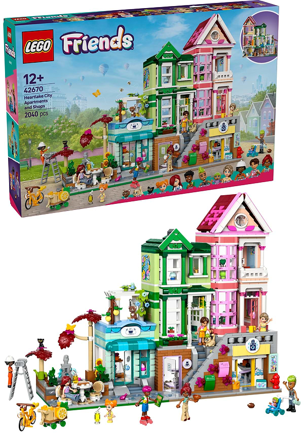 Фото - Конструктор LEGO Friends Хартлейк-Сіті. Квартири і крамниці (42670)