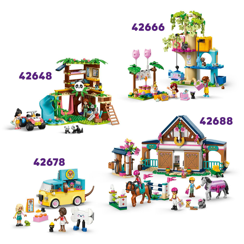 Фото - Конструктор LEGO  Friends Кінна стайня і академія верхової їзди (42688)