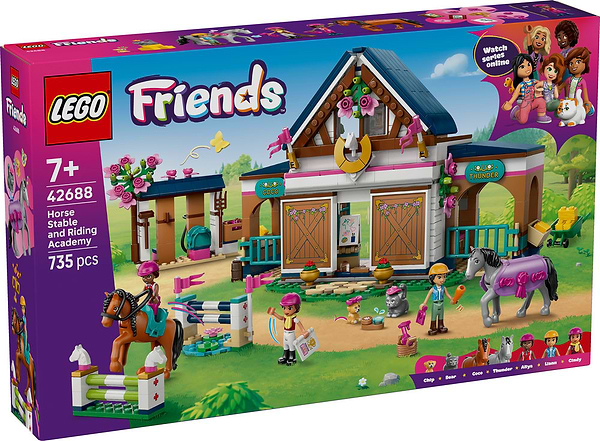 Фото - Конструктор LEGO  Friends Кінна стайня і академія верхової їзди (42688)