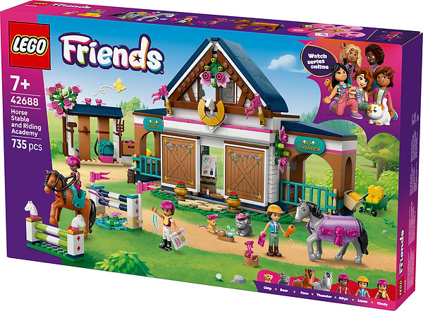 Фото - Конструктор LEGO  Friends Кінна стайня і академія верхової їзди (42688)