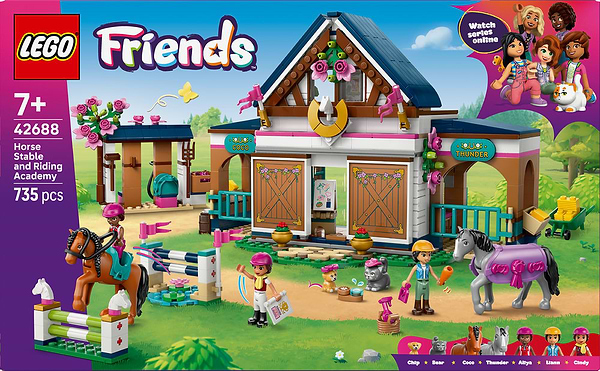 Фото - Конструктор LEGO  Friends Кінна стайня і академія верхової їзди (42688)