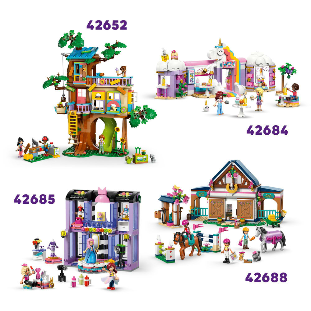 Фото - Конструктор LEGO  Friends Кінна стайня і академія верхової їзди (42688)