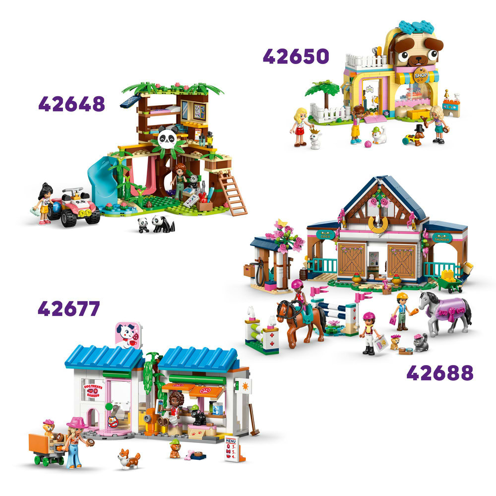 Фото - Конструктор LEGO  Friends Кінна стайня і академія верхової їзди (42688)