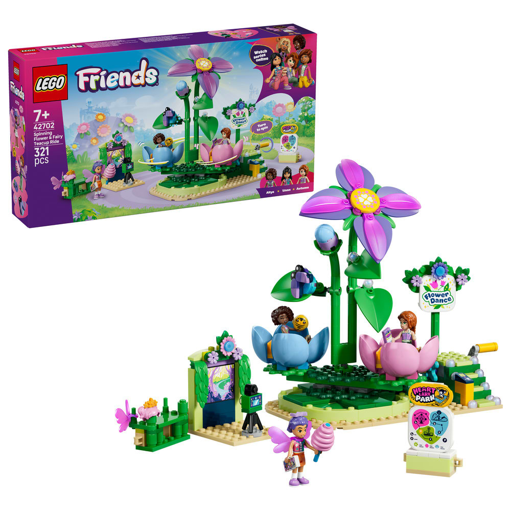 Конструктор LEGO Friends Карусель із квітами й чашками та казкова фотобудка (42702)