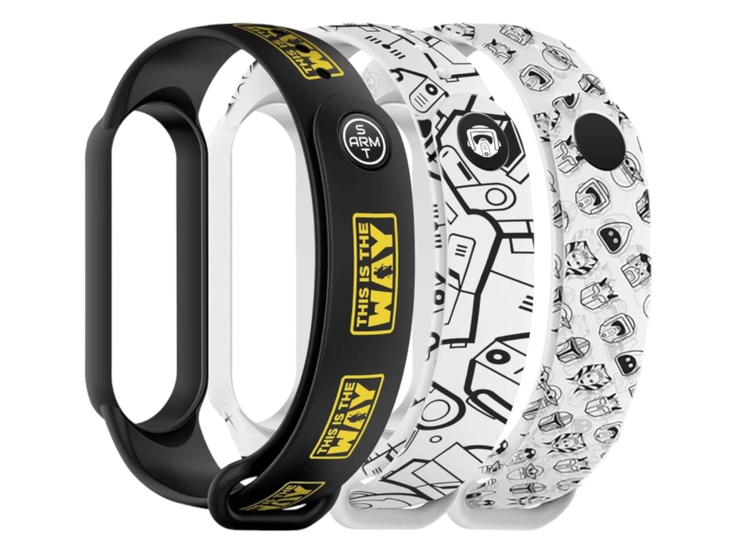 Ремінець для фітнес-браслету Armorstandart for Xiaomi Mi Band 7/6/5 Dark Yo 3 шт. (ARM77065)