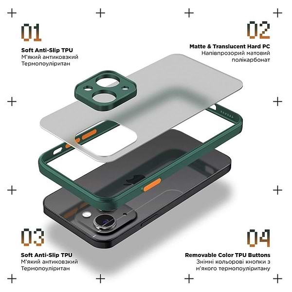 Фото - Чехол для смартфона Armorstandart Frosted Matte for Xiaomi Poco X6 Pro 5G Dark Green (ARM73372)