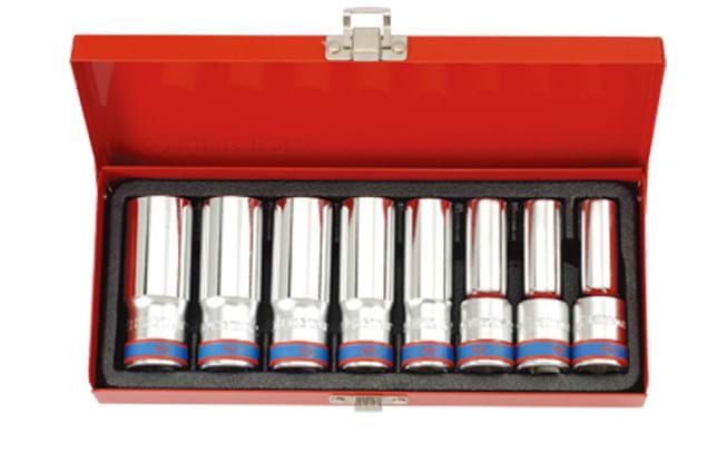 Набор торцевых головок KING TONY 1/2'' 12-23 мм 8 шт. (4308MR)