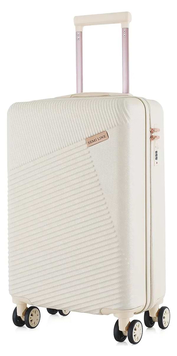 Фото - Чемодан Semi Line 20" (S) Ecru (T5757-2) Фото - Чемодан Semi Line 20" (S) Ecru (T5757-2)