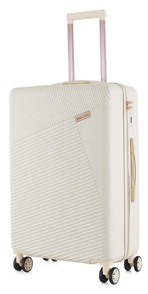 Фото - Чемодан Semi Line 24" (M) Ecru (T5757-3) Фото - Чемодан Semi Line 24" (M) Ecru (T5757-3)