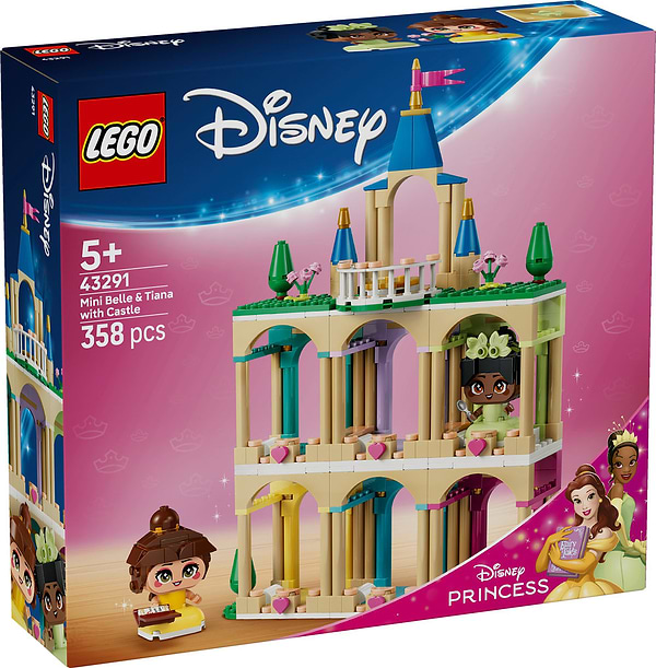 Фото - Конструктор LEGO  Disney Princess Мініпринцеси Бель і Тіана з замком (43291)