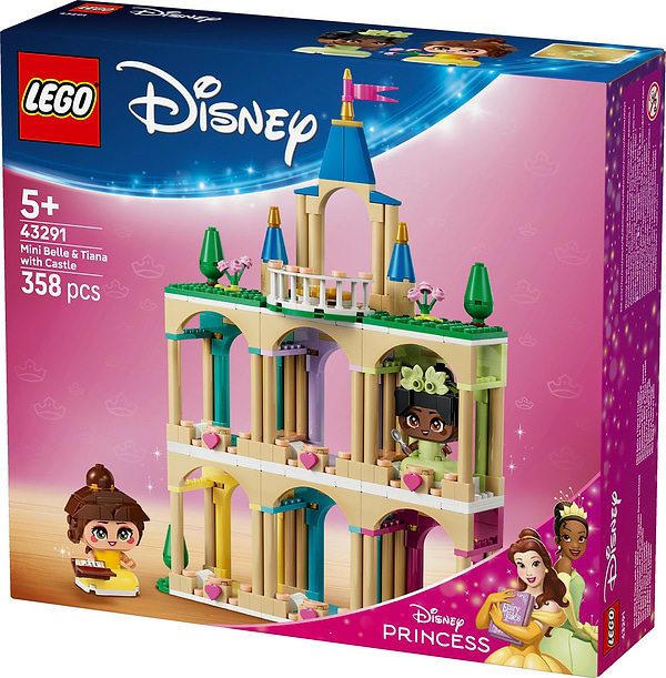 Фото - Конструктор LEGO  Disney Princess Мініпринцеси Бель і Тіана з замком (43291)
