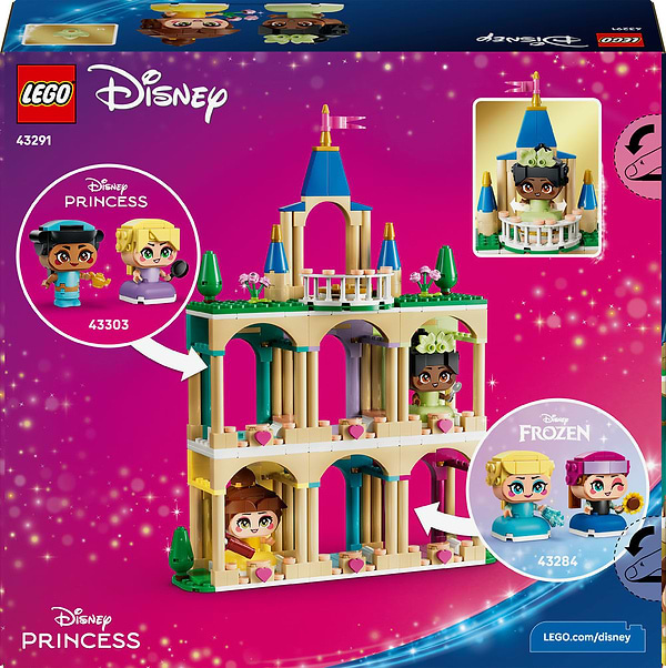 Фото - Конструктор LEGO  Disney Princess Мініпринцеси Бель і Тіана з замком (43291)