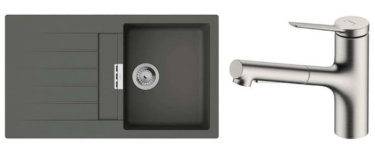 Мойка кухонная+смеситель Hansgrohe S520-F345 + Zesis M33 (43356800)