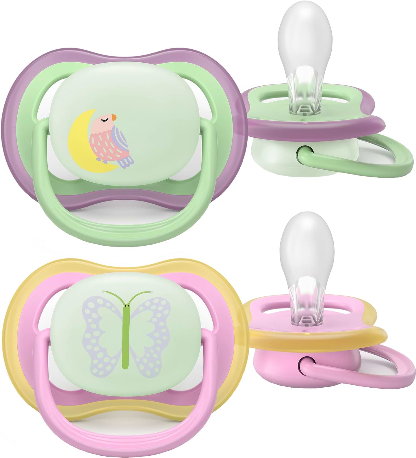 Ортодонтична пустушка Philips Avent Ultra Air Нічна, 6-18 міс. (SCF376/29) - Фото 1