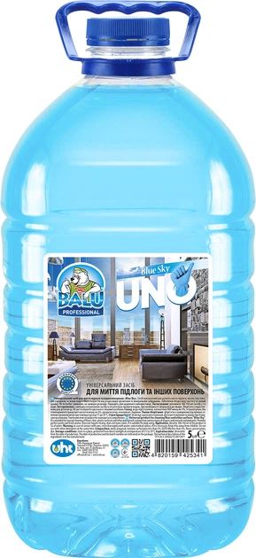 Засіб по догляду за підлоговими покриттями BALU для миття, Blue Sky, 5 л - Фото 1