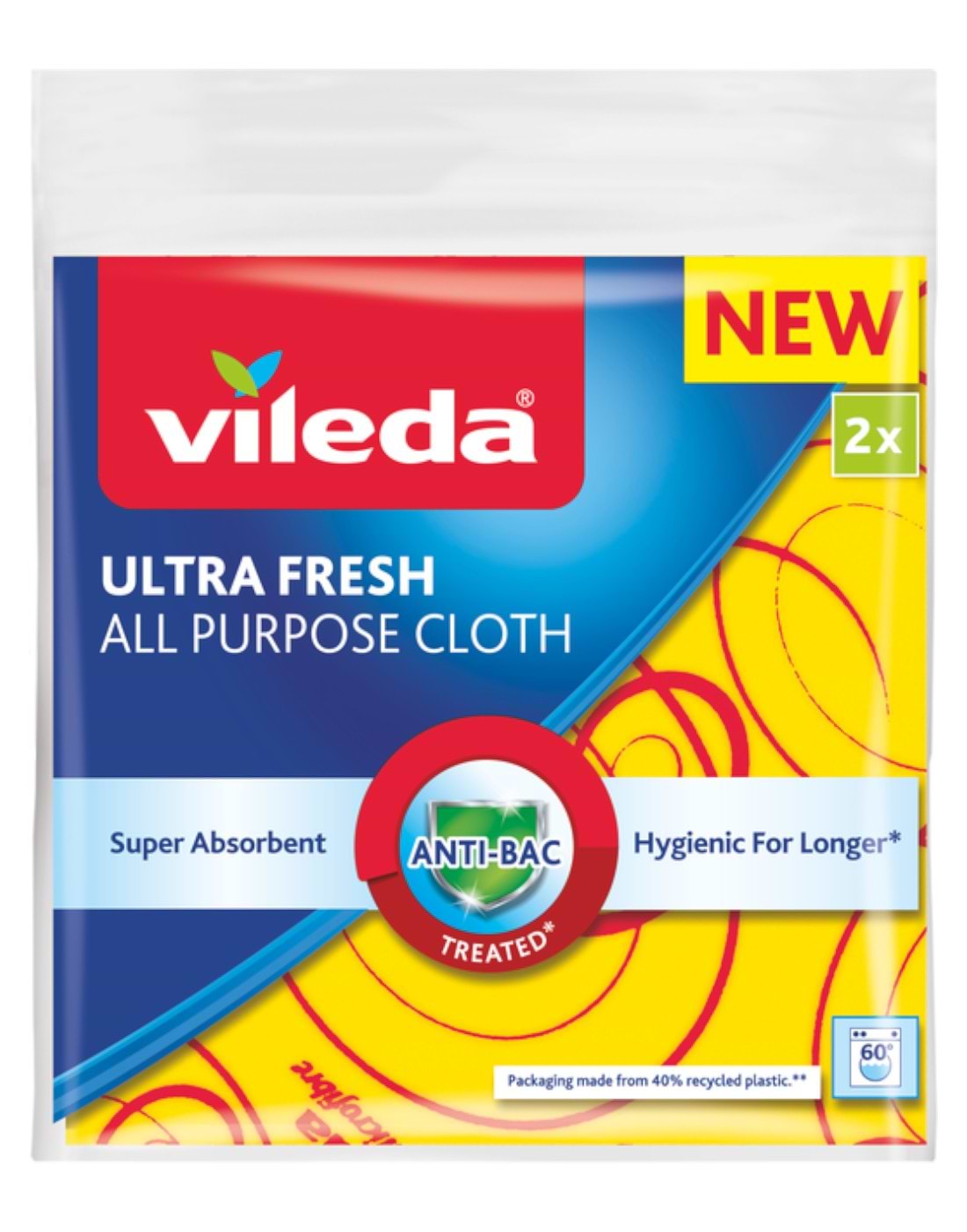 Серветка побутова Vileda Ultrafresh 2 шт.(4023103239593)