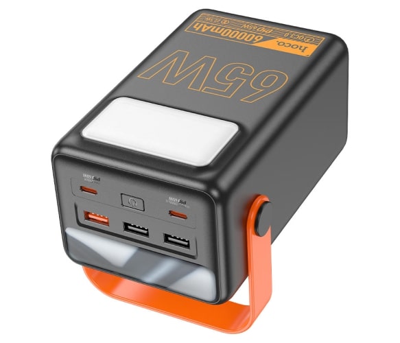 Фото - Батарея мобильная HOCO J110A 60000mAh 4USB+Type-C 65W+PD20W Black (43461)