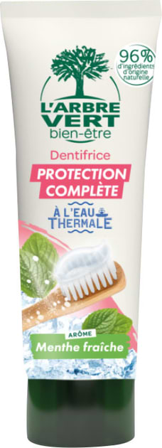 Купити Зубна паста L'Arbre Vert Захисна з термальною водою зі смаком свіжої м'яти 75 мл (3450601045813) - Фото 1 Зубна паста L'Arbre Vert Захисна з термальною водою зі смаком свіжої м'яти 75 мл (3450601045813) - Фото 1