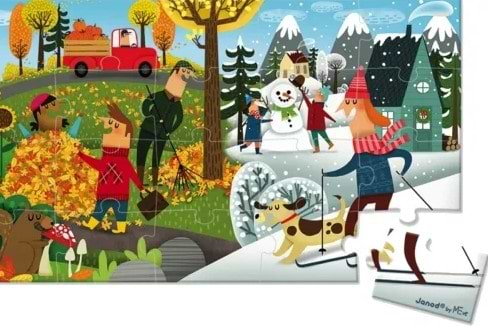 Фото - Пазлы (3-4 года) Janod 4 сезона (J02728)