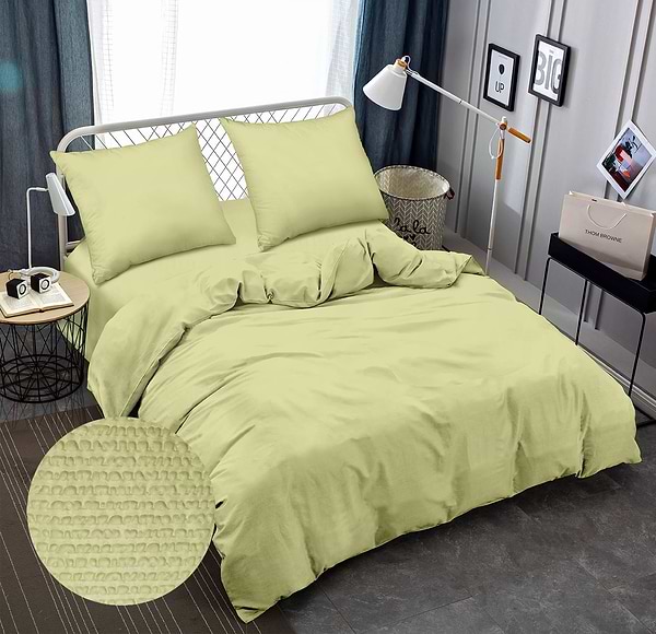 Фото - Комплект постельного белья Zastelli Lily Green жатка 200х220 см салатовый (13-0317)