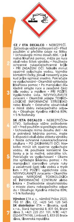 Фото - Средство для удаления масляного налета ETA Decalco 5180 00201