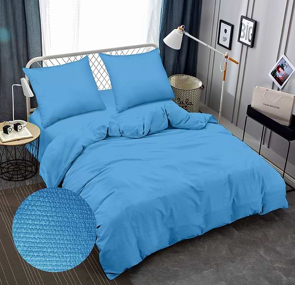 Фото - Комплект постельного белья Zastelli Bonnie Blue жатка 200х220 см голубой (16-4134)