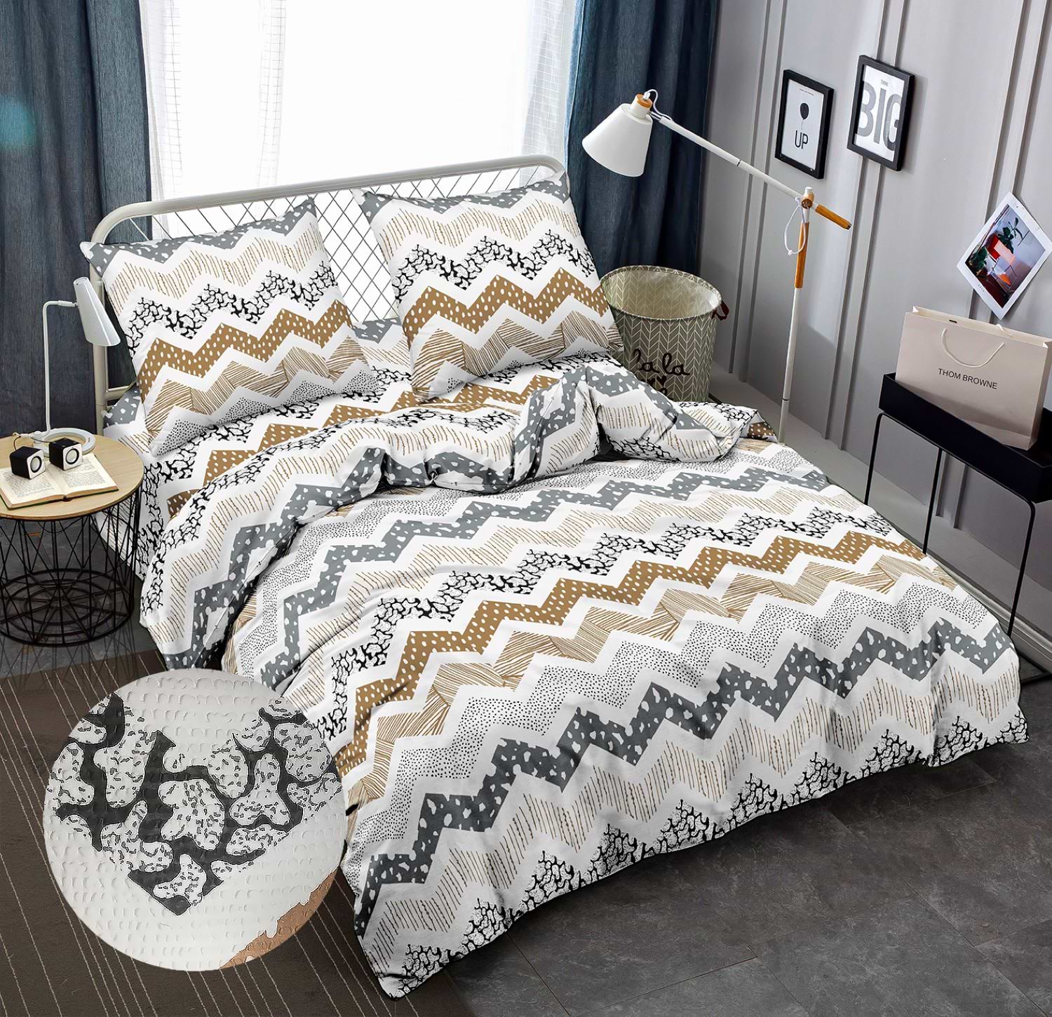 Комплект постельного белья Zastelli J3477-4 Зигза 145х210 (22183)