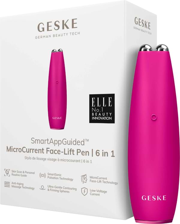 Фото - Микротоковая ручка для подтяжки лица GESKE MicroCurrent Face-Lift Pen 6 в 1 пурпуровий (GK000013MG01)