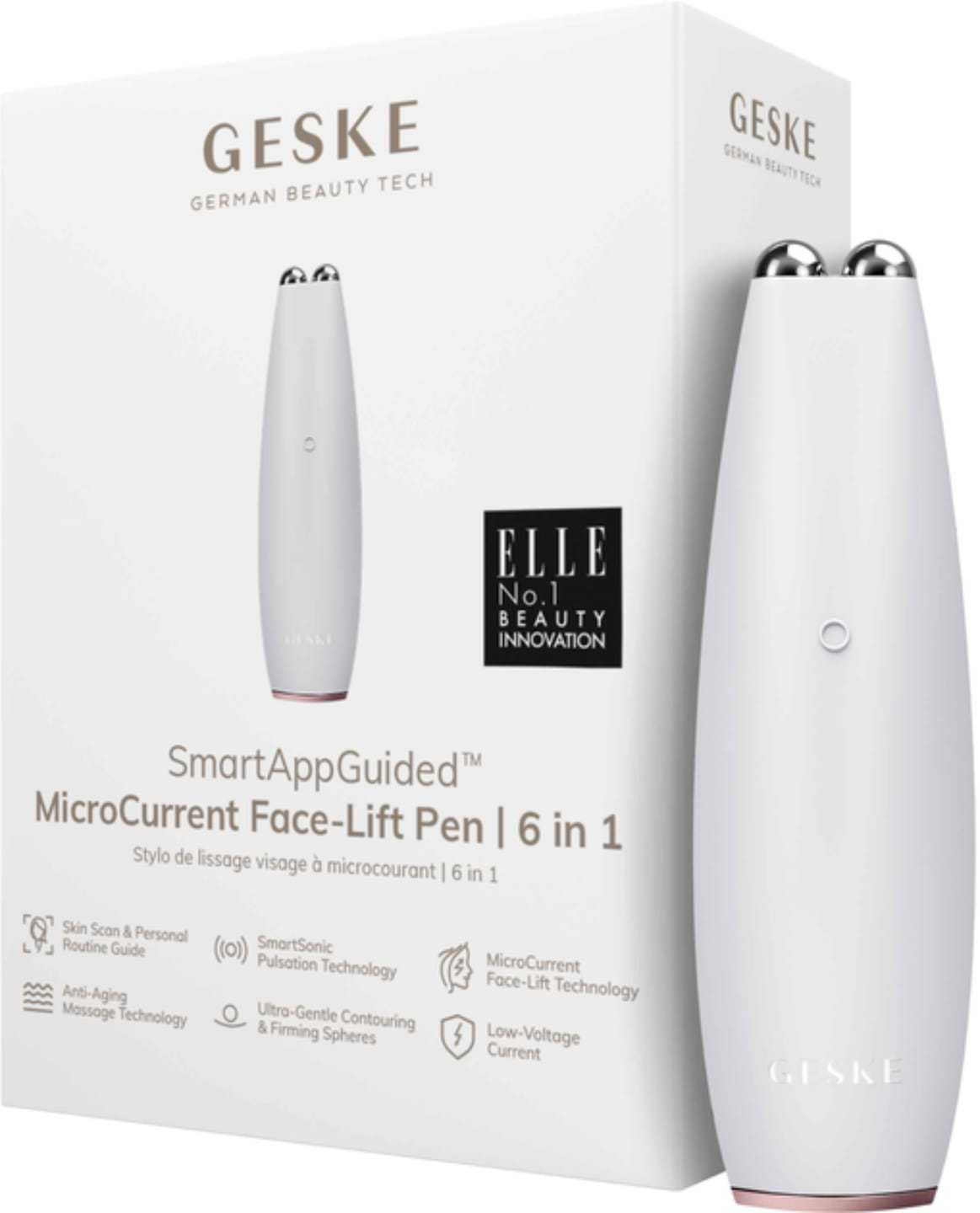 Купити Мікрострумова ручка для підтяжки обличчя GESKE MicroCurrent Face-Lift Pen 6 в 1 пудровий (GK000013SL01) - Фото 1 Мікрострумова ручка для підтяжки обличчя GESKE MicroCurrent Face-Lift Pen 6 в 1 пудровий (GK000013SL01) - Фото 1
