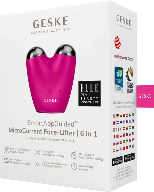 Фото - Микротоковая ручка для подтяжки лица GESKE MicroCurrent Face-Lifter 6 в 1 пурпурный (GK000015MG01)