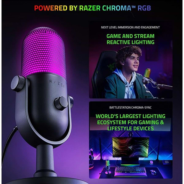 Фото - Мікрофон до комп'ютера Razer Seiren V3 Chroma Quartz (RZ19-05060300-R3M1)