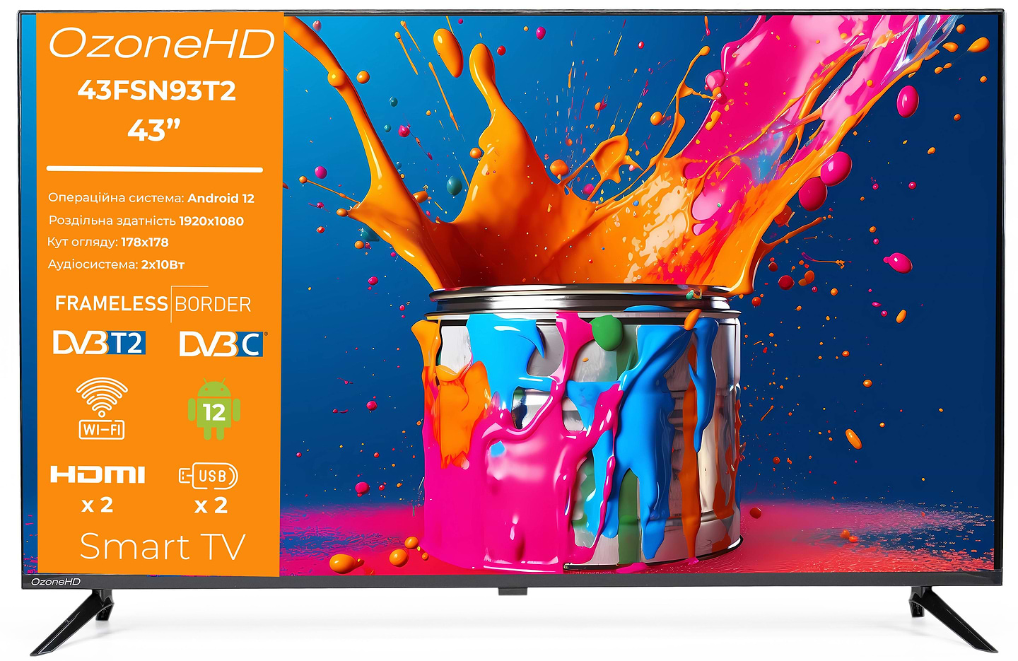Телевизор Ozone 43FSN93T2 - Фото 1