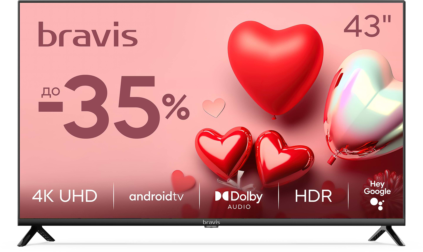 Телевизор Bravis 43K6000U - Фото 1