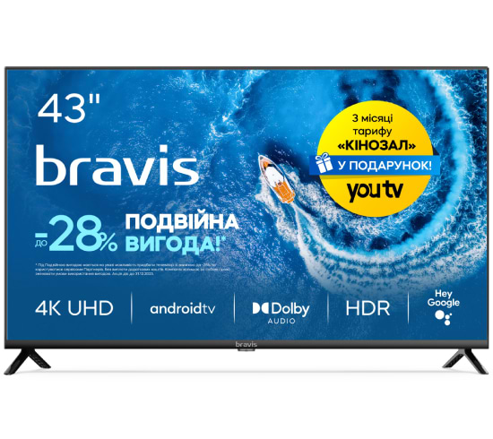 Фото - Телевизор Bravis 43K6000U