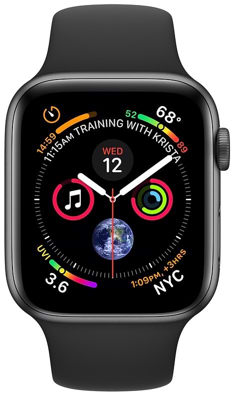 Фото - Смарт-часы Apple Watch Series 4 GPS 40mm Space Grey Aluminium Case with Black Sport Band (MU662GK/A)