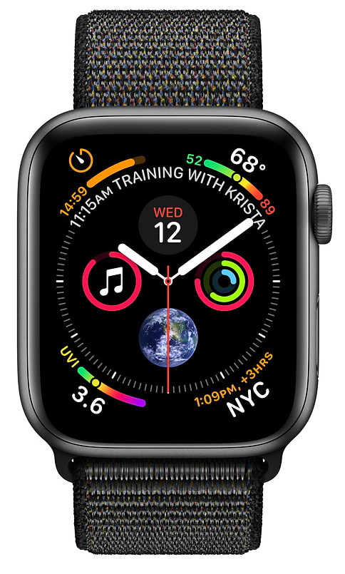 Фото - Смарт-часы Apple Watch Series 4 GPS 44mm Space Grey Aluminium Case with Black Sport Loop (MU6E2GK/A)