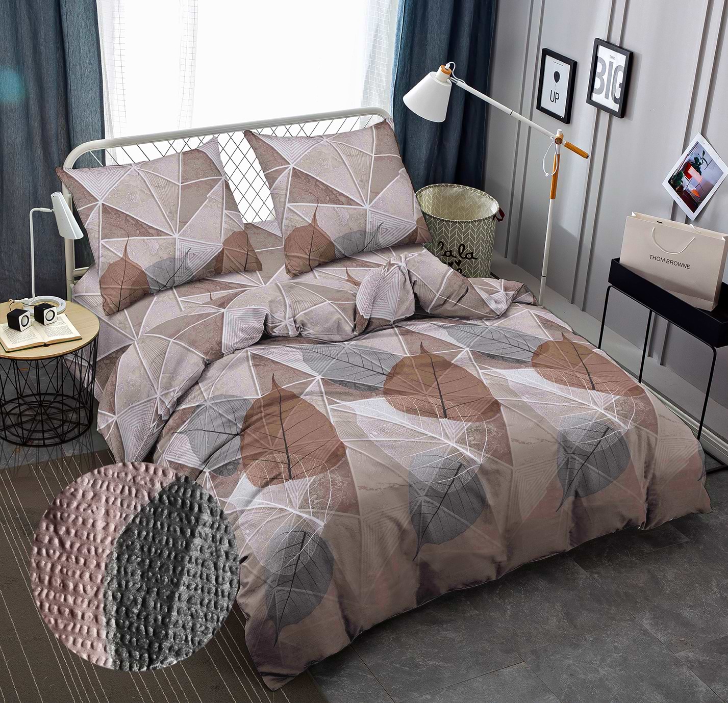 Комплект постельного белья Zastelli J3695-8 Листья на мороз 145х210 (22188)