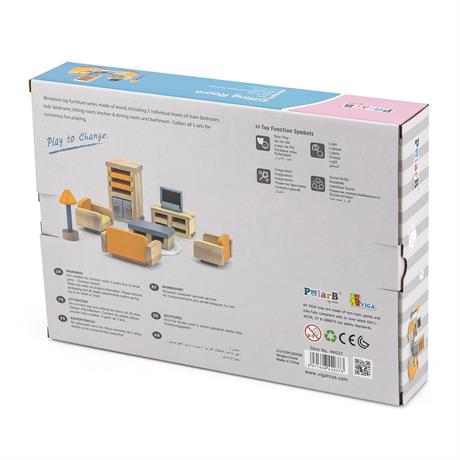 Фото - Меблі і будиночки для ляльки PolarB Вітальня (44037)