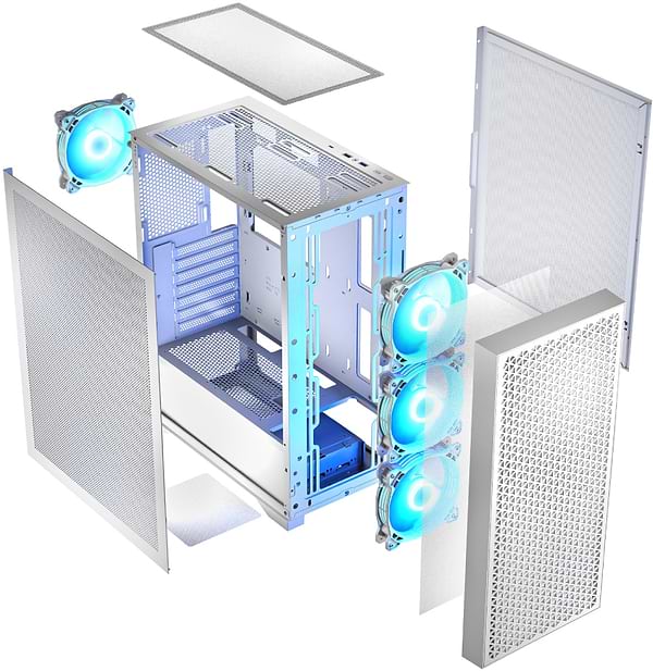 Фото - Корпус Logic Concept DART PRO ARGB MIDI WHITE MESH fans 4x120mm без БП (AT-DART-PRO-ARGB-20)