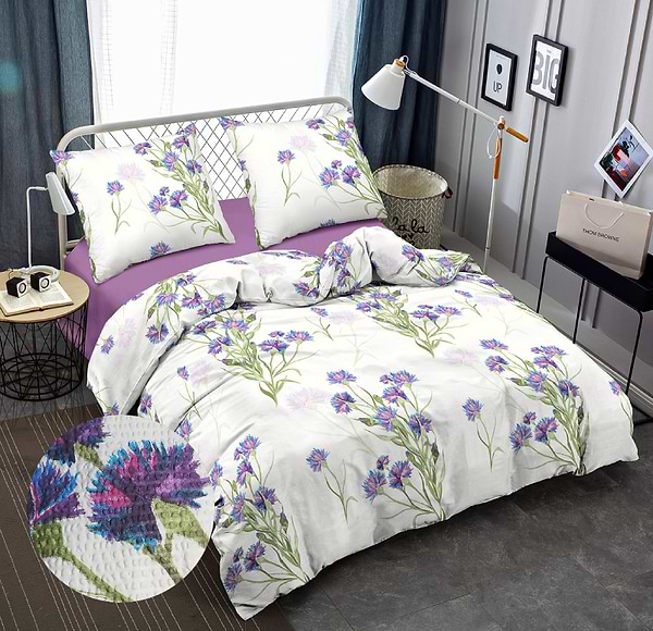 Фото - Комплект постільної білизни Zastelli J3754-10/Amethyst Orchid жатка 2х145х210 Різнокольоровий (22272)