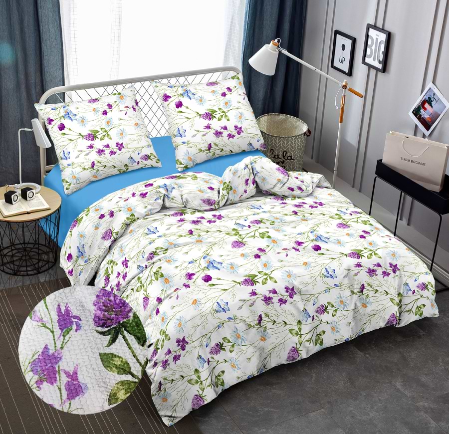 Комплект постельного белья Zastelli J3833-9/Bonnie Blue жатка 2х145х210 Разноцветный (22273)